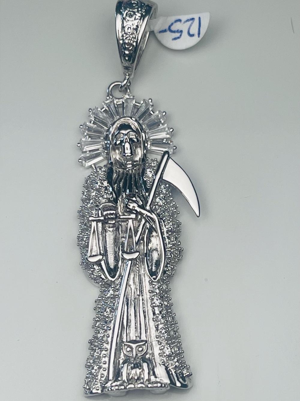 Sterling silver muerte pendant 925